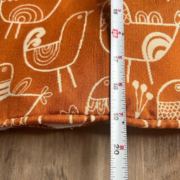 Artzy Boho Bird Graphic Decorative Accent Pillow Covers Mod Retro Art 19 x 19 - Picture 6 of 6